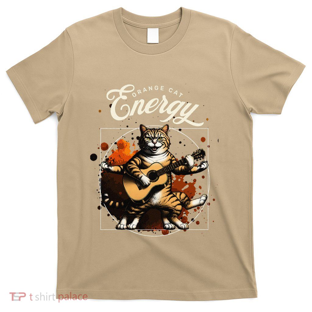 Orange Cat Energy Funny Tabby Ginger Apparel Cat Enthusiast T-Shirt
