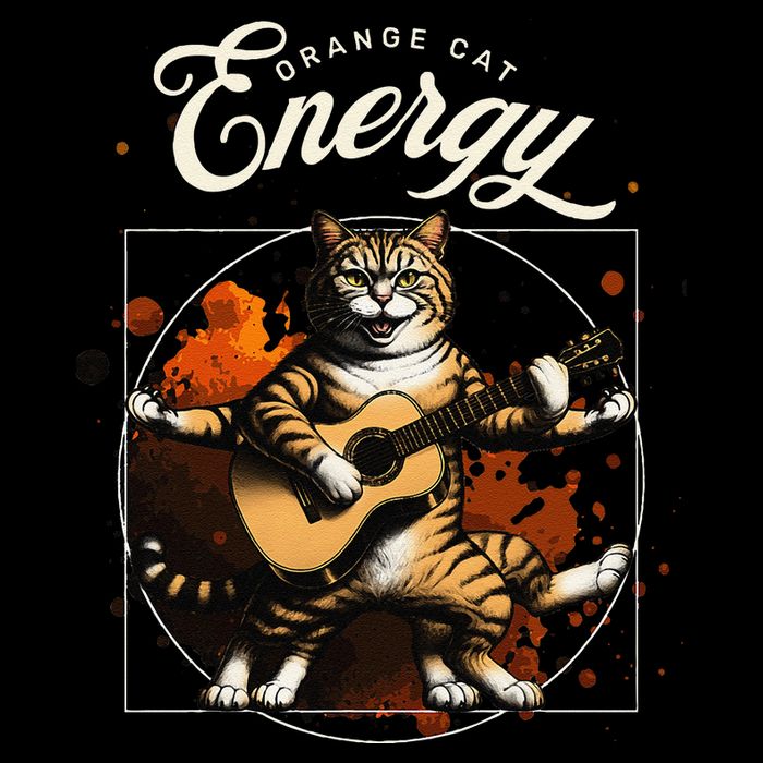 Orange Cat Energy Funny Tabby Ginger Apparel Cat Enthusiast Daily Commute Backpack
