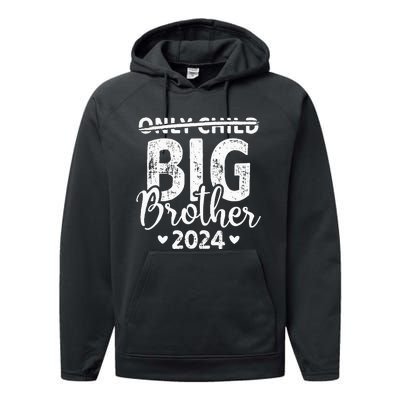 Only Child Expiring 24 For New Big Brother Or Sister Performance Fleece Hoodie