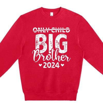 Only Child Expiring 24 For New Big Brother Or Sister Premium Crewneck Sweatshirt