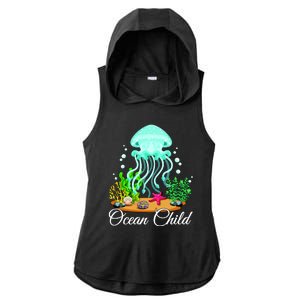 Ocean Child Ladies PosiCharge Tri-Blend Wicking Draft Hoodie Tank