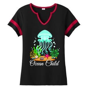 Ocean Child Ladies Halftime Notch Neck Tee