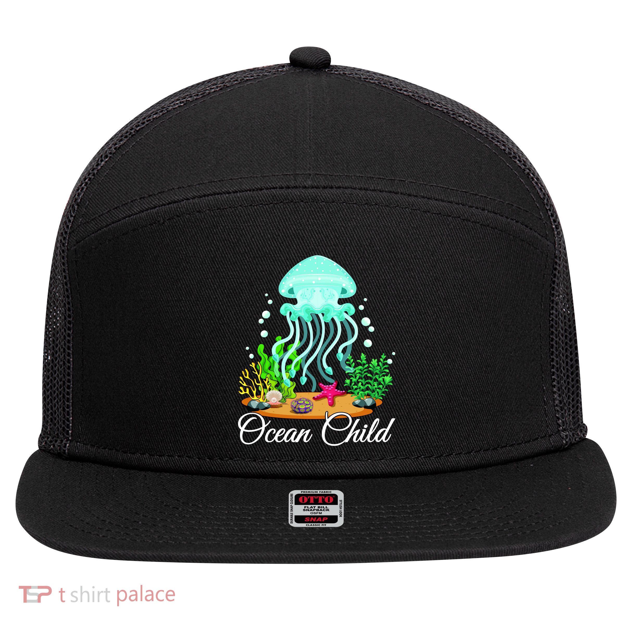 Ocean Child 7 Panel Mesh Trucker Snapback Hat