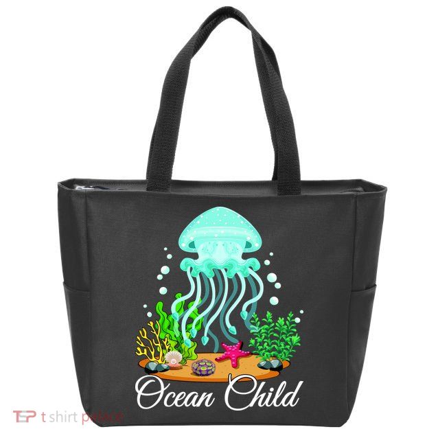 Ocean Child Zip Tote Bag