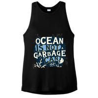 Ocean Is Not A Garbage Can Ladies PosiCharge Tri-Blend Wicking Tank