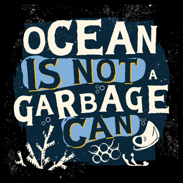 Ocean Is Not A Garbage Can USA-Made Doggie Bandana