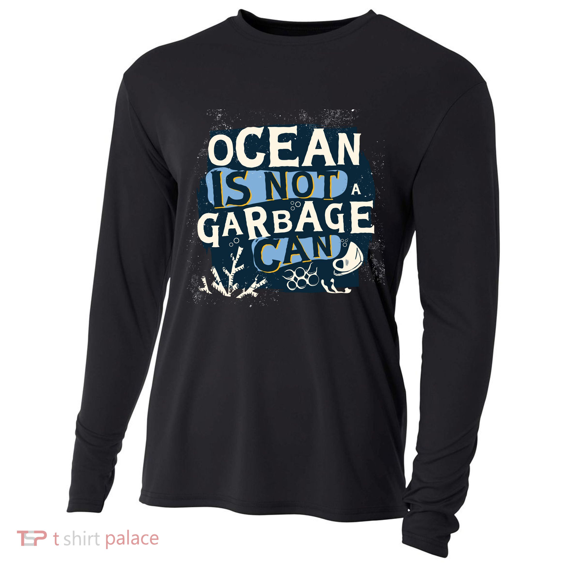 Ocean Is Not A Garbage Can Cooling Performance Long Sleeve Crew