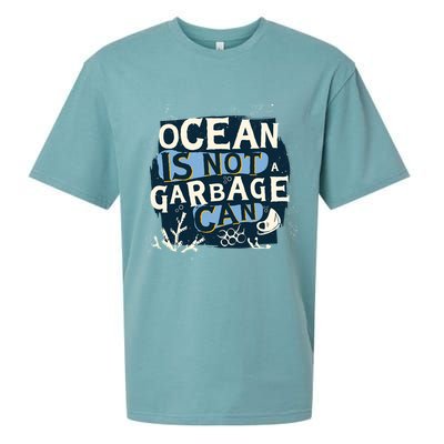 Ocean Is Not A Garbage Can Sueded Cloud Jersey T-Shirt