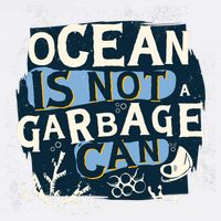 Ocean Is Not A Garbage Can Garment-Dyed Sweatshirt