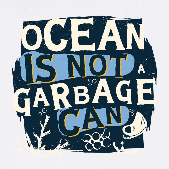 Ocean Is Not A Garbage Can Garment-Dyed Sweatshirt