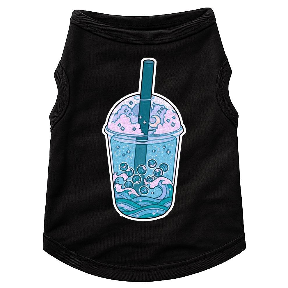 Ocean Waves Boba Tea Doggie Tank