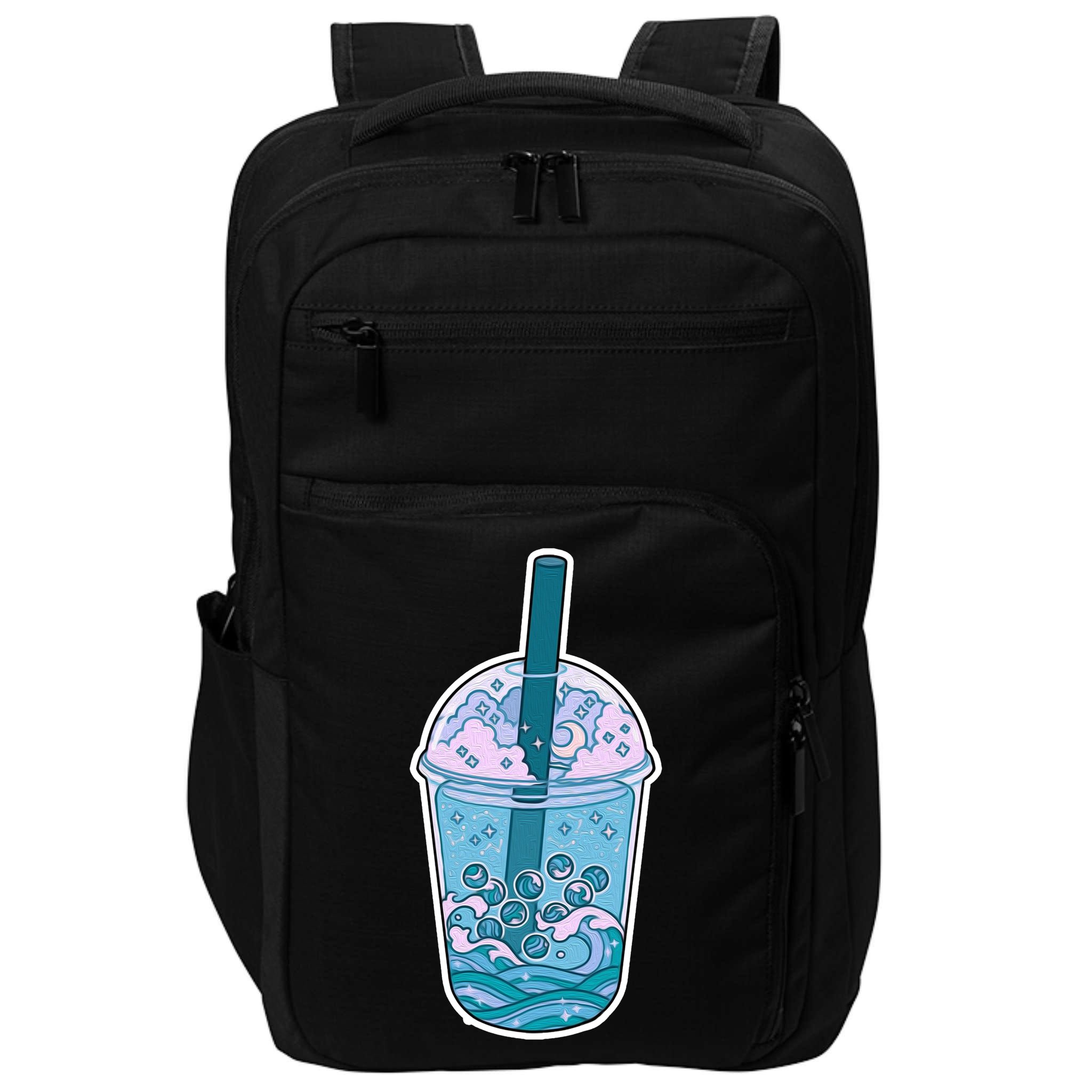 Ocean Waves Boba Tea Impact Tech Backpack