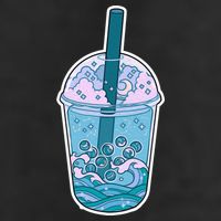 Ocean Waves Boba Tea Adult Drive Performance Visor