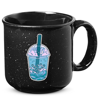 Ocean Waves Boba Tea 15oz Campfire Ceramic Mug