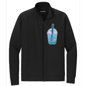 Ocean Waves Boba Tea Stretch Full-Zip Cadet Jacket