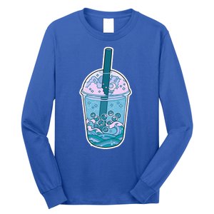 Ocean Waves Boba Tea Long Sleeve Shirt