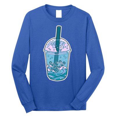 Ocean Waves Boba Tea Long Sleeve Shirt