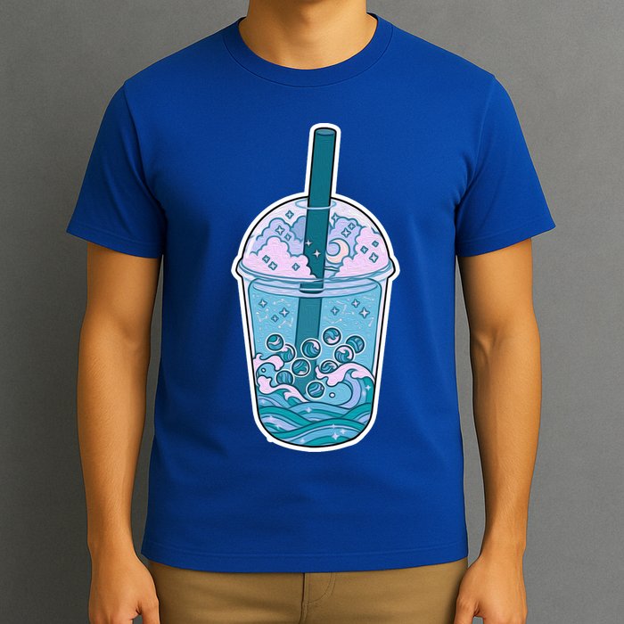 Ocean Waves Boba Tea T-Shirt