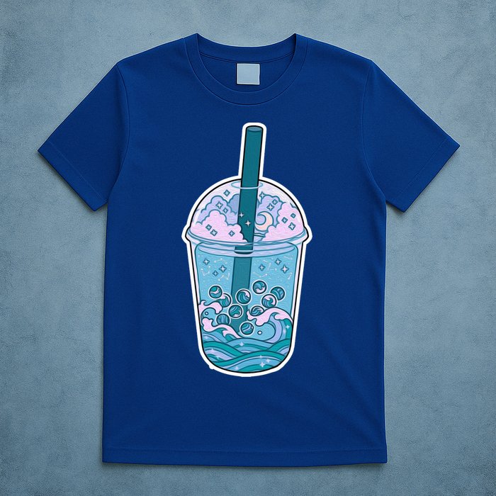 Ocean Waves Boba Tea T-Shirt