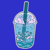 Ocean Waves Boba Tea T-Shirt