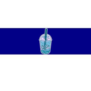 Ocean Waves Boba Tea Bumper Sticker