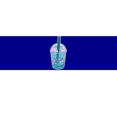 Ocean Waves Boba Tea Bumper Sticker