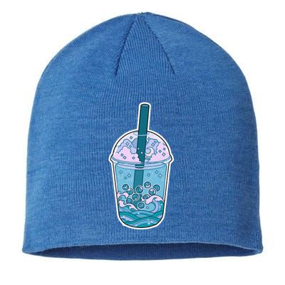 Ocean Waves Boba Tea Sustainable Beanie