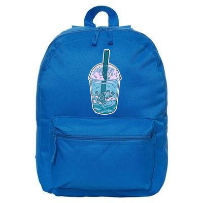 Ocean Waves Boba Tea 16 in Basic Backpack