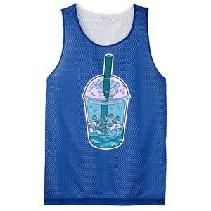 Ocean Waves Boba Tea Mesh Reversible Basketball Jersey Tank