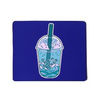 Ocean Waves Boba Tea Mousepad