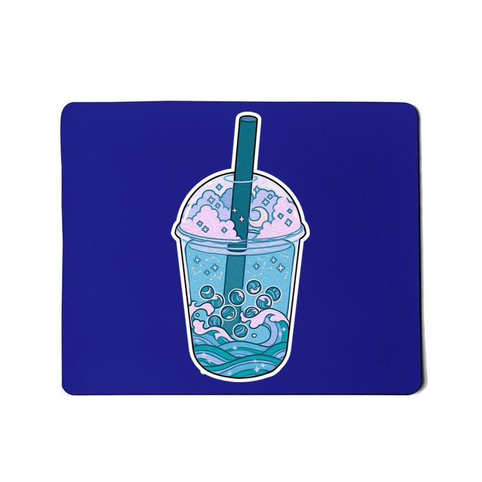 Ocean Waves Boba Tea Mousepad