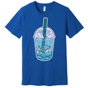 Ocean Waves Boba Tea Premium T-Shirt