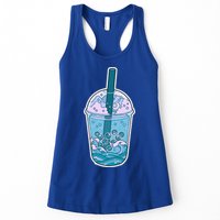 Ocean Waves Boba Tea Womens Tank Top