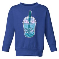 Ocean Waves Boba Tea Toddler Sweatshirt