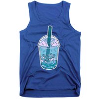 Ocean Waves Boba Tea Tank Top