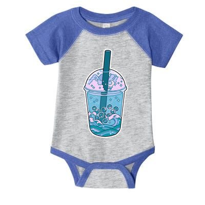 Ocean Waves Boba Tea Infant Baby Jersey Bodysuit