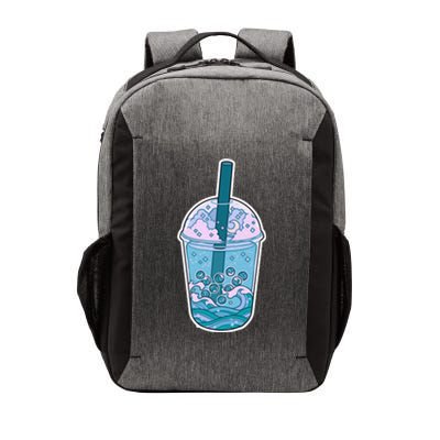 Ocean Waves Boba Tea Vector Backpack