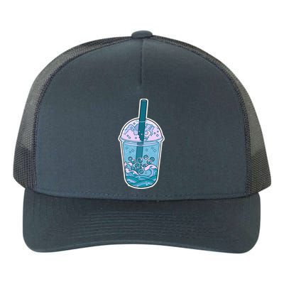 Ocean Waves Boba Tea Yupoong Adult 5-Panel Trucker Hat