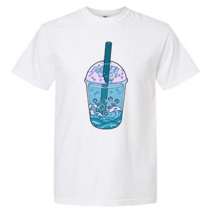 Ocean Waves Boba Tea Garment-Dyed Heavyweight T-Shirt