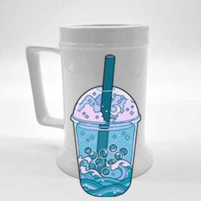 Ocean Waves Boba Tea Beer Stein