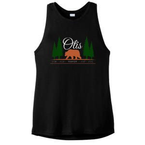 Otis Champion Fat Brown Grizzly Bear Fan Beartober Week 2024 Ladies PosiCharge Tri-Blend Wicking Tank