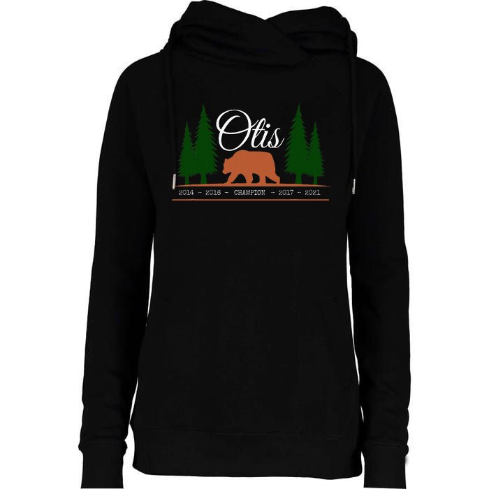 Otis Champion Fat Brown Grizzly Bear Fan Beartober Week 2024 Womens Funnel Neck Pullover Hood