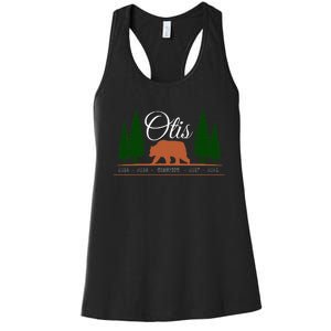 Otis Champion Fat Brown Grizzly Bear Fan Beartober Week 2024 Women's Racerback Tank