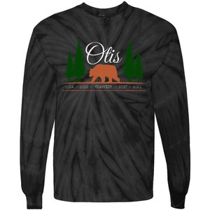 Otis Champion Fat Brown Grizzly Bear Fan Beartober Week 2024 Tie-Dye Long Sleeve Shirt