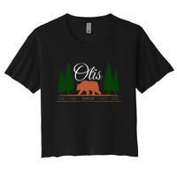 Otis Champion Fat Brown Grizzly Bear Fan Beartober Week 2024 Women's Crop Top Tee