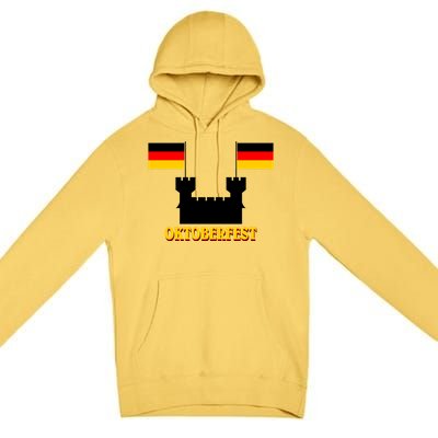 Oktoberfest Castle Flag Premium Pullover Hoodie