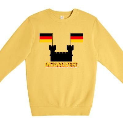 Oktoberfest Castle Flag Premium Crewneck Sweatshirt