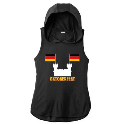 Oktoberfest Castle Flag Ladies PosiCharge Tri-Blend Wicking Draft Hoodie Tank