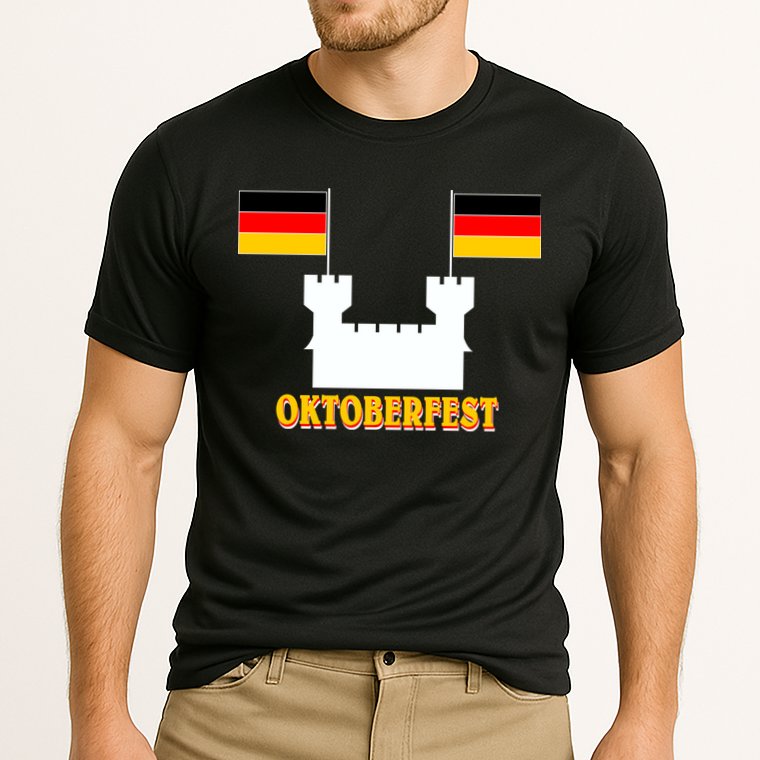 Oktoberfest Castle Flag Cooling Performance Crew T-Shirt