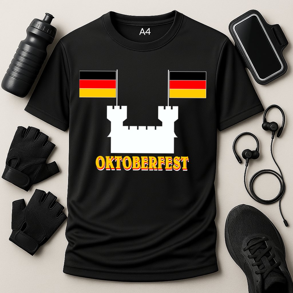 Oktoberfest Castle Flag Cooling Performance Crew T-Shirt